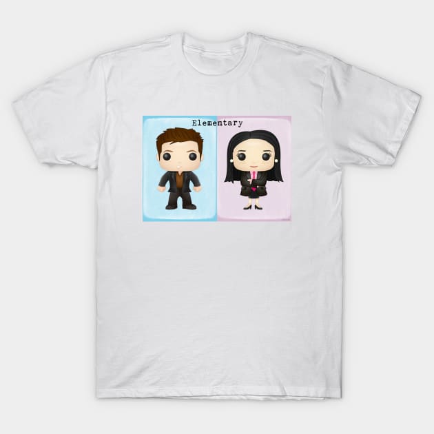 Funko Pop Elementary Holmes & Watson T-Shirt by LiunaticFringe